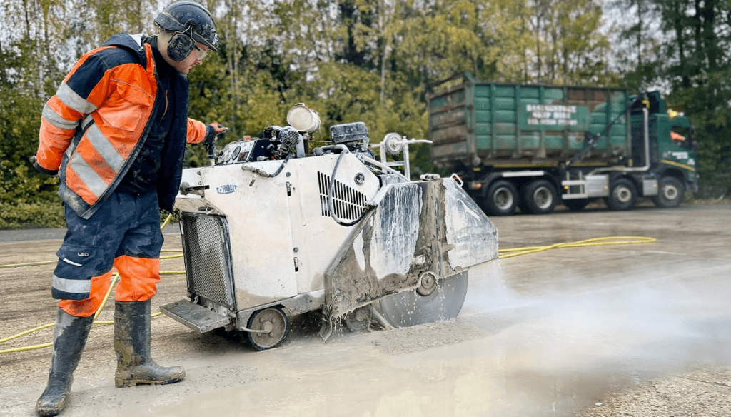 Diamond Floor Sawing in London Car Park