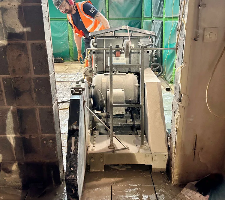 Diamond floor sawing in Derby